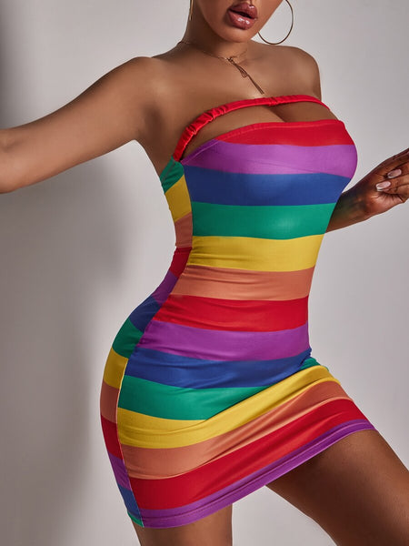 Pride tube bodycon dress