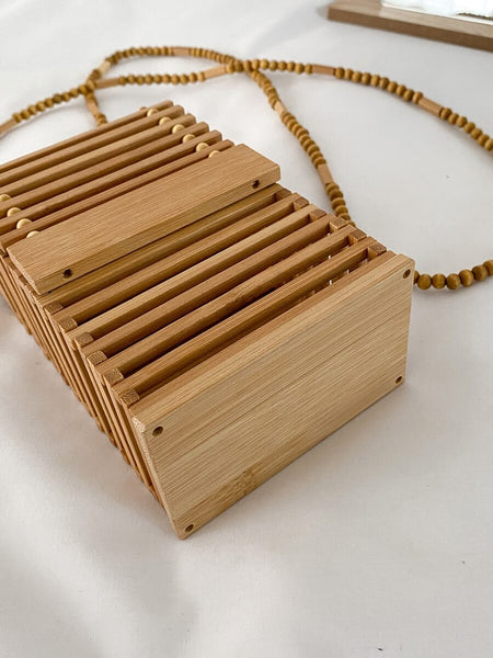 Mini bamboo event bag