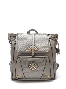 Studded "Phases" flap backpack - What's Your Chic