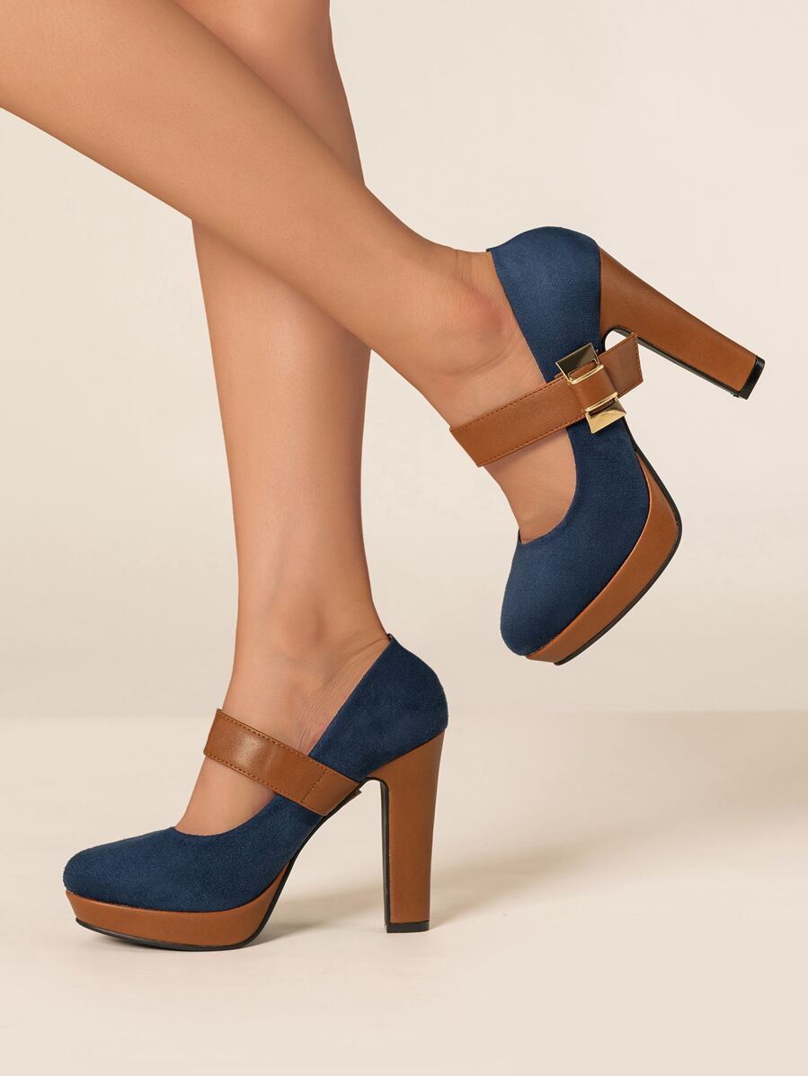Mary Jane suede pumps - What's Your Chic