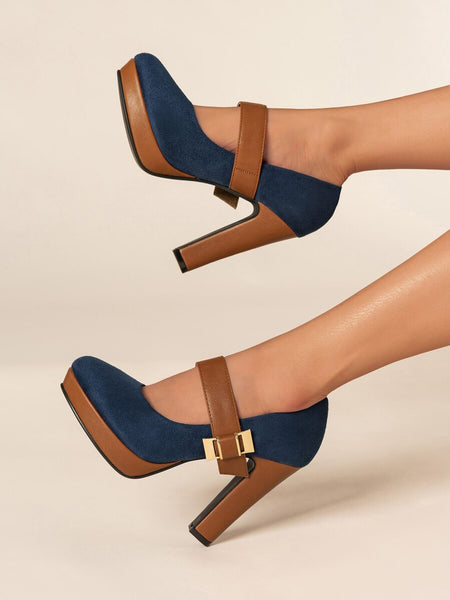 Mary Jane suede pumps - What's Your Chic