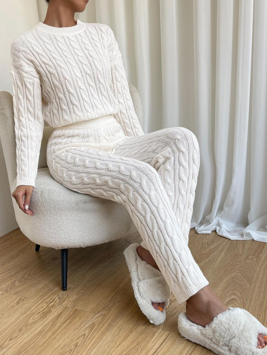 Tingles cable knit sweater set