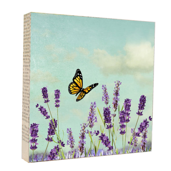Lavender Butterfly 5x5 Art Block